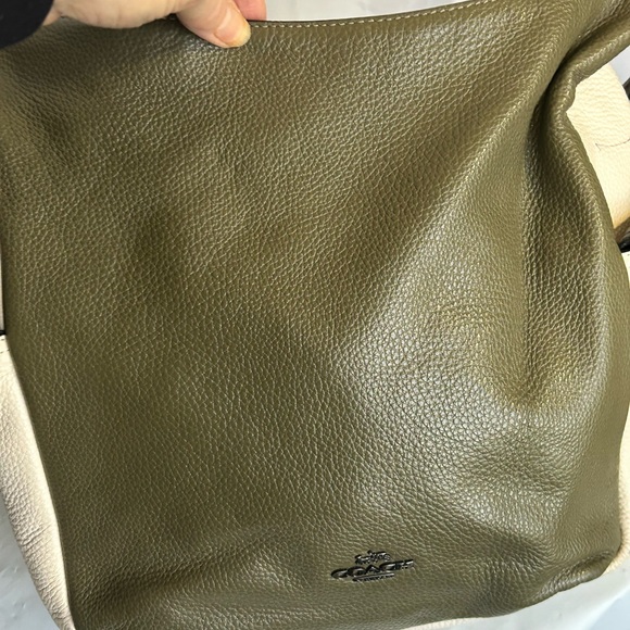 Coach Penny Crossbody Shoulder Bag Purse Colorblock Green, Black A2122-6154 - Picture 3 of 16